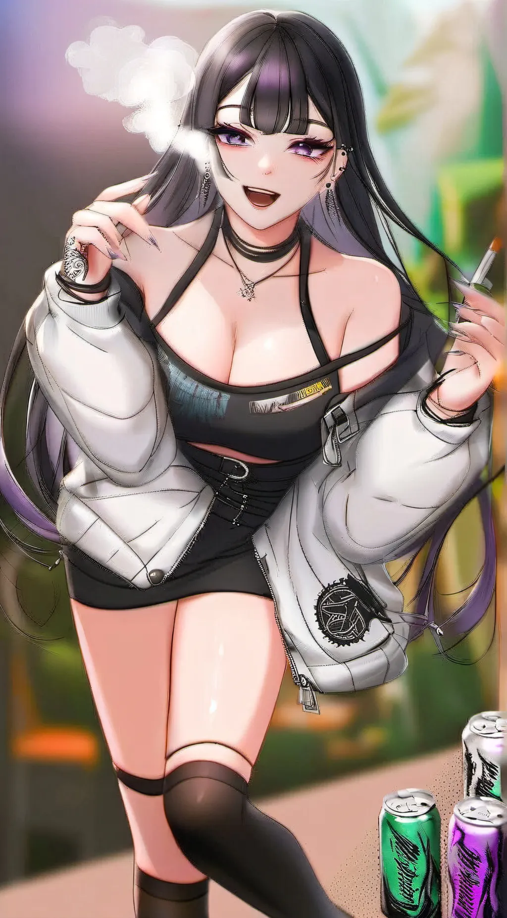 ai character: Amber background