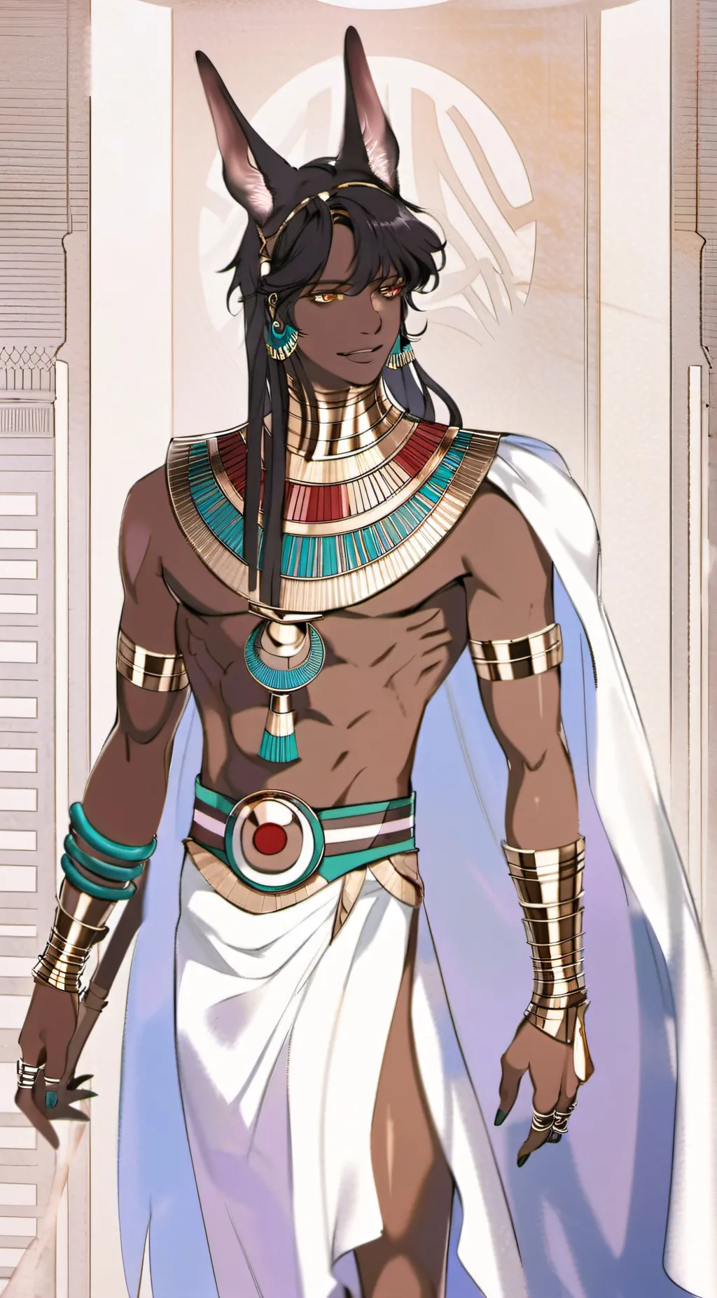 ai character: Anubis ‼️ background