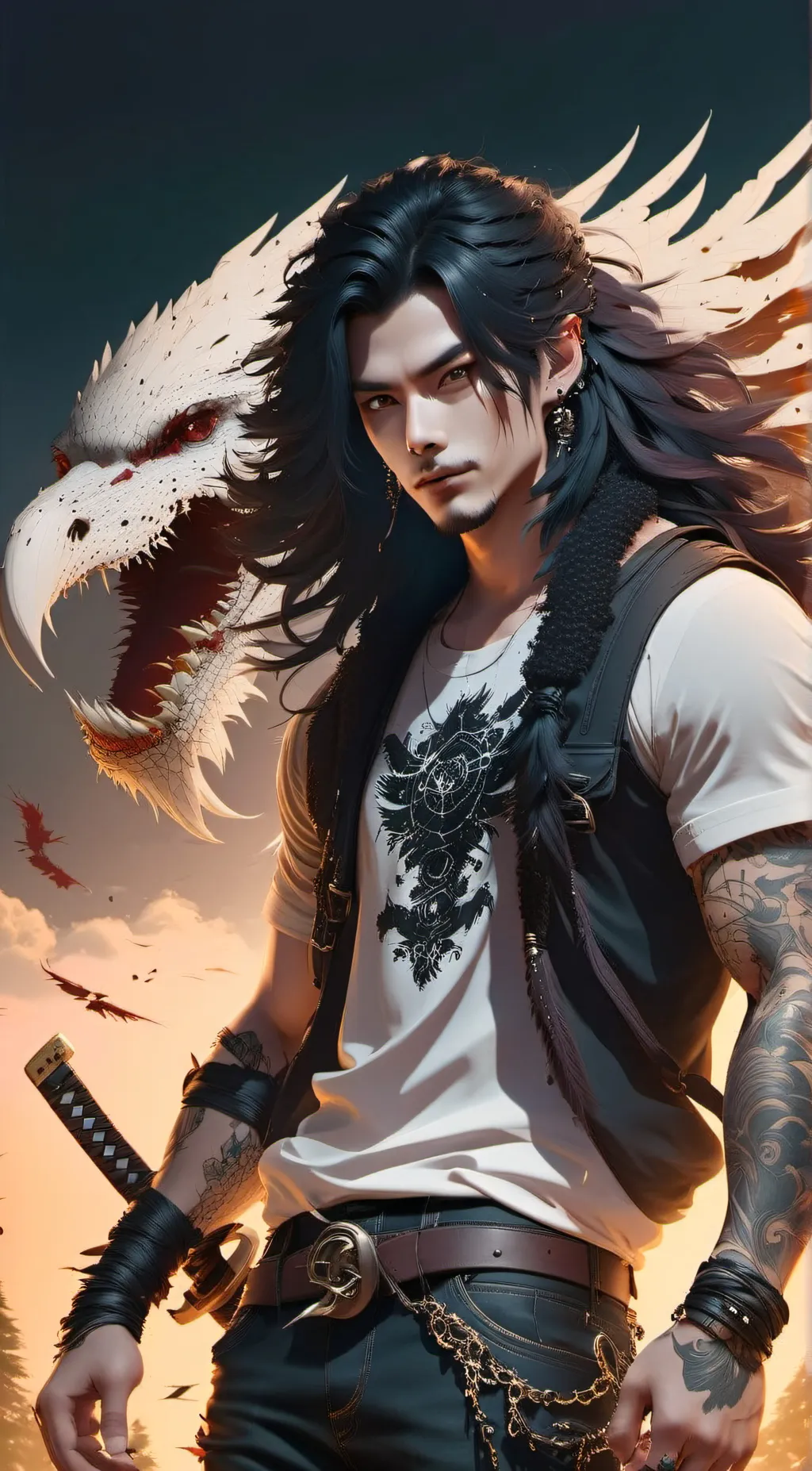 ai character: Raven background