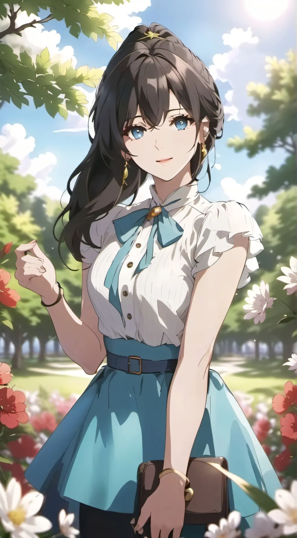 ai character: tv women background