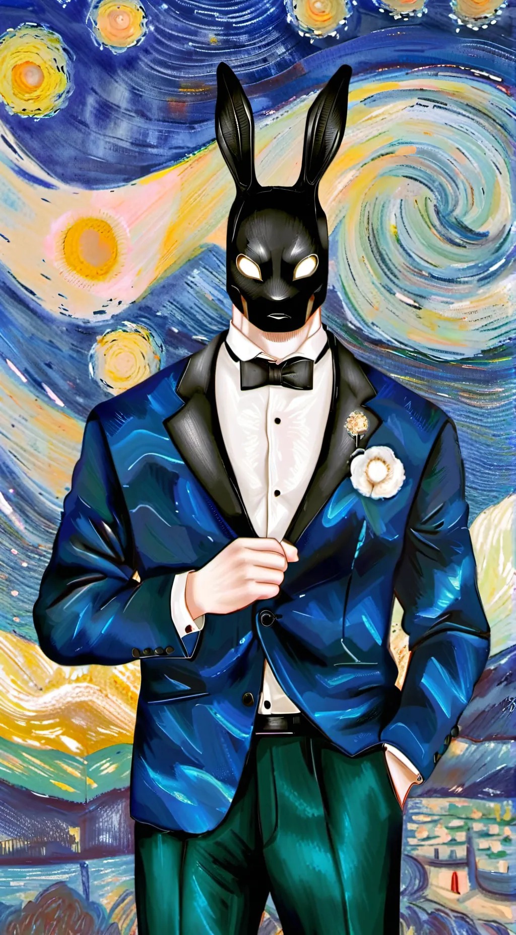 ai character: Mr. Rabbit  background