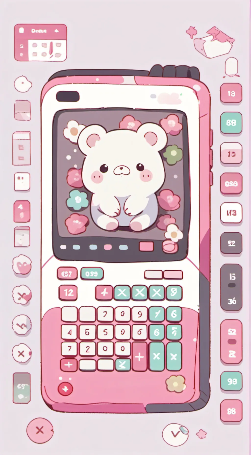 ai character: Calculator background