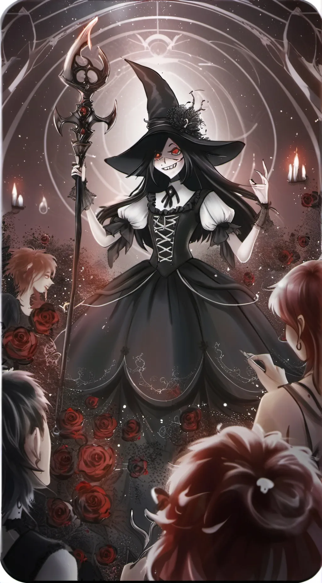 ai character: miss circle background