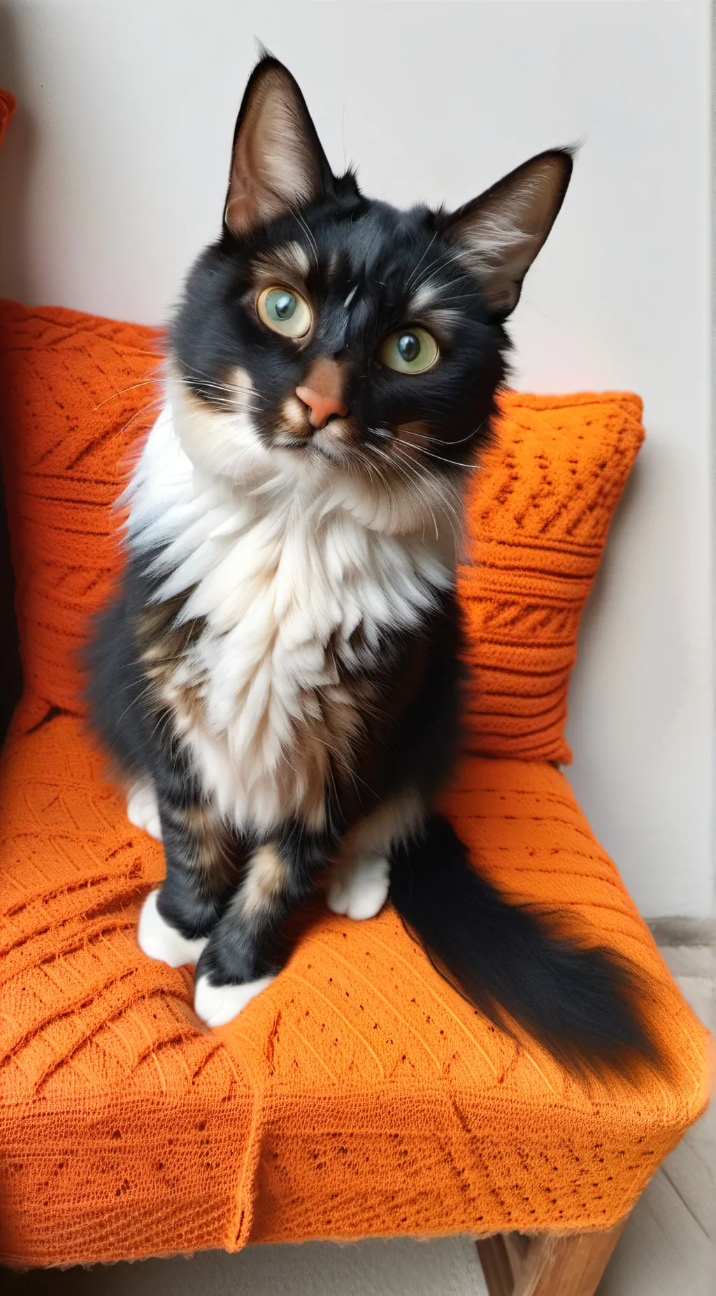 ai character: cat kiti cat  background