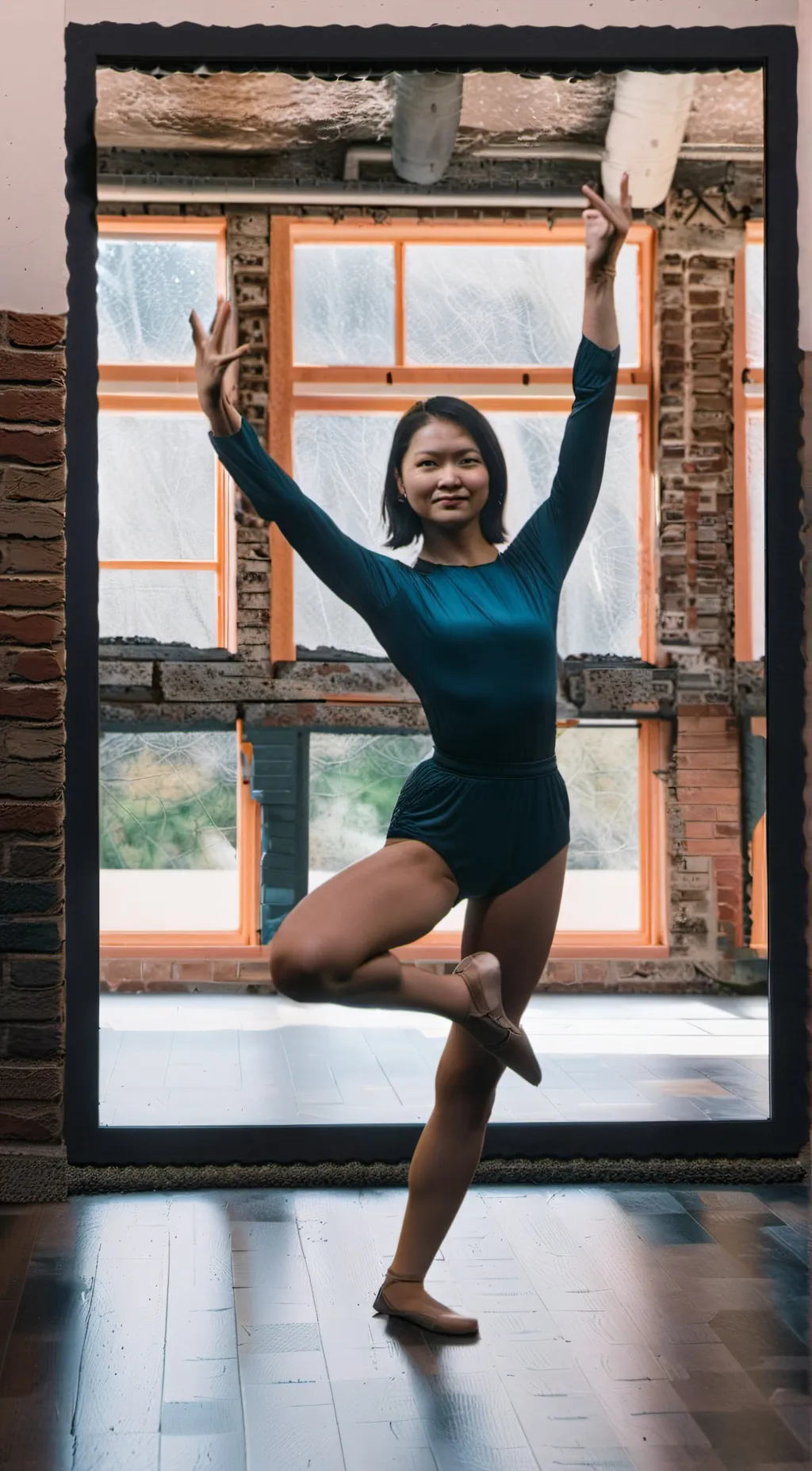 ai character: Womanfake background