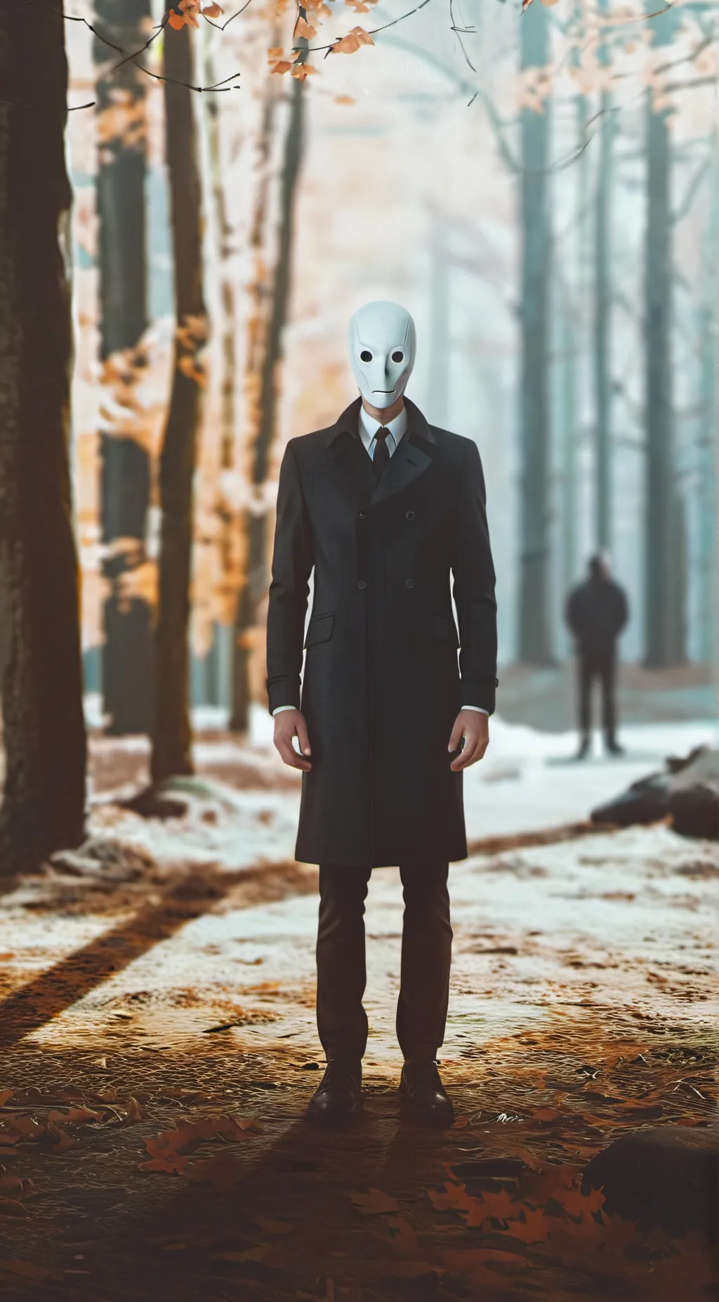 ai character: Slender man  background