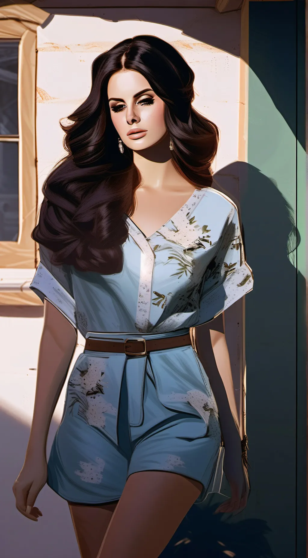ai character: Lana del rey  background