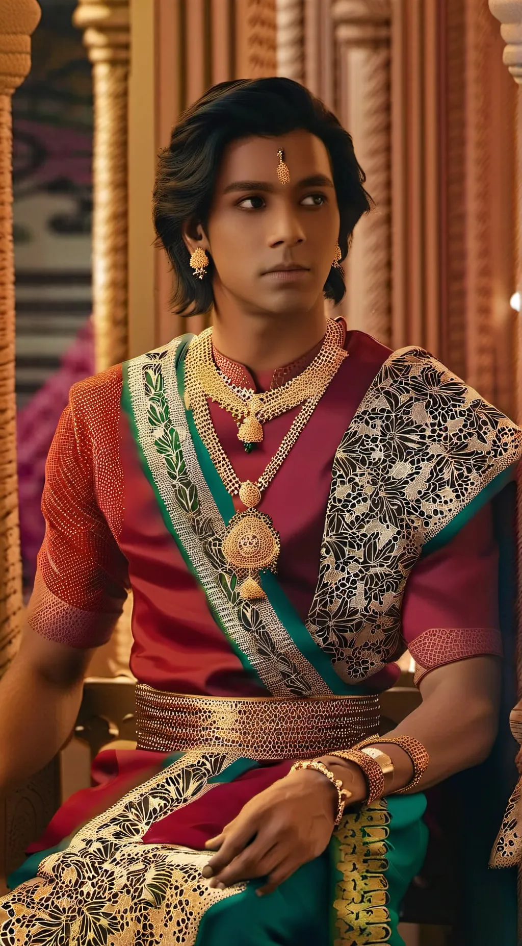 ai character: Lord Krishna background