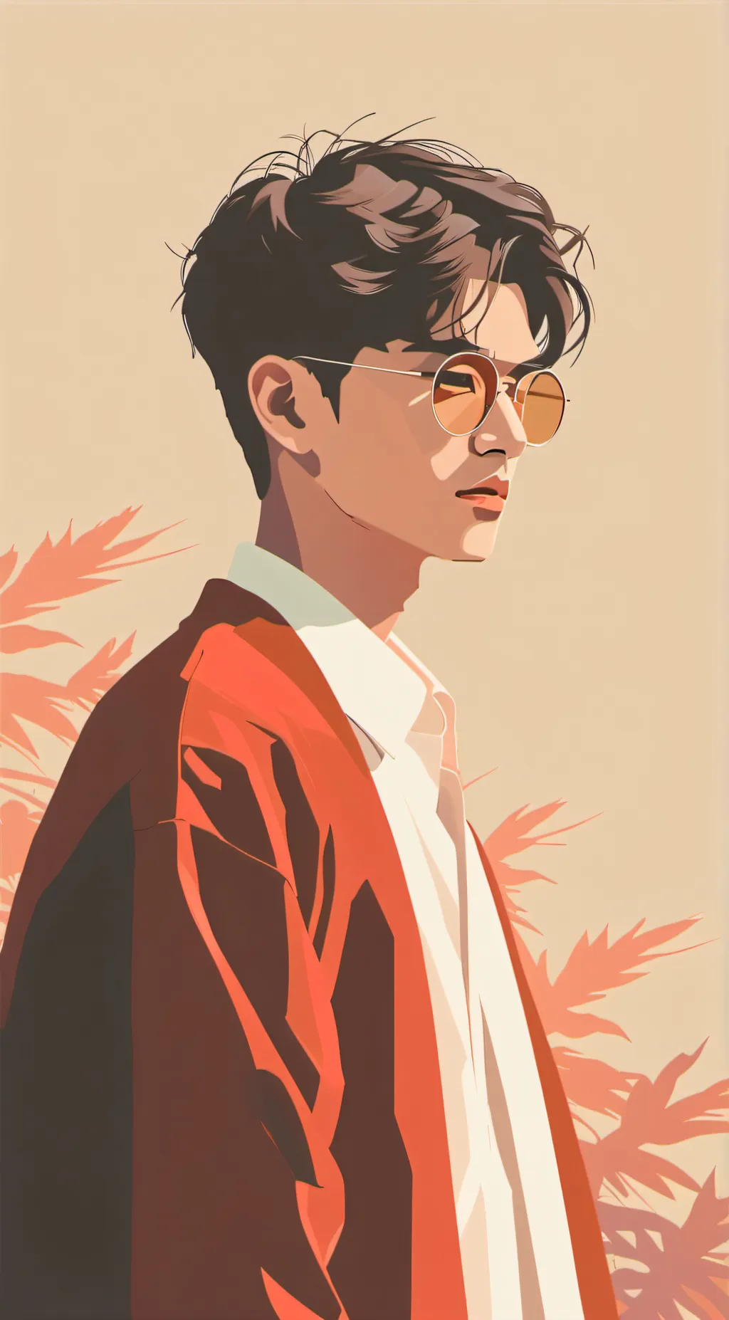 ai character: 🍁🍃🍂 background