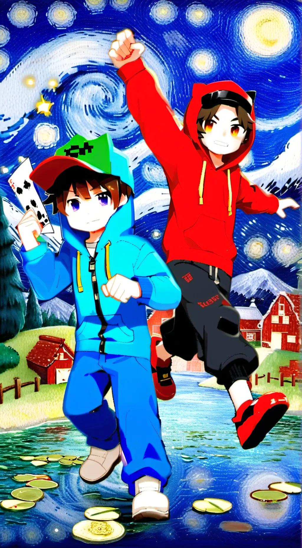 ai character: Nico and cash background