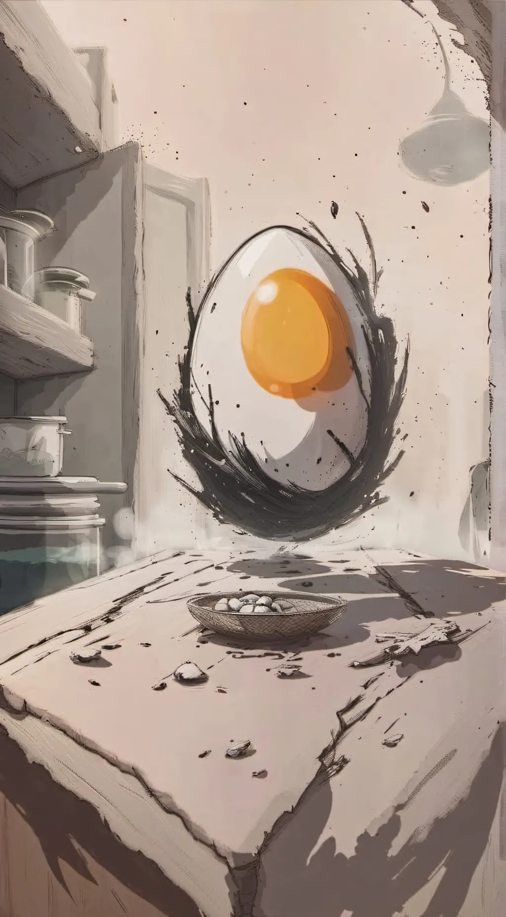 ai character: Egg background