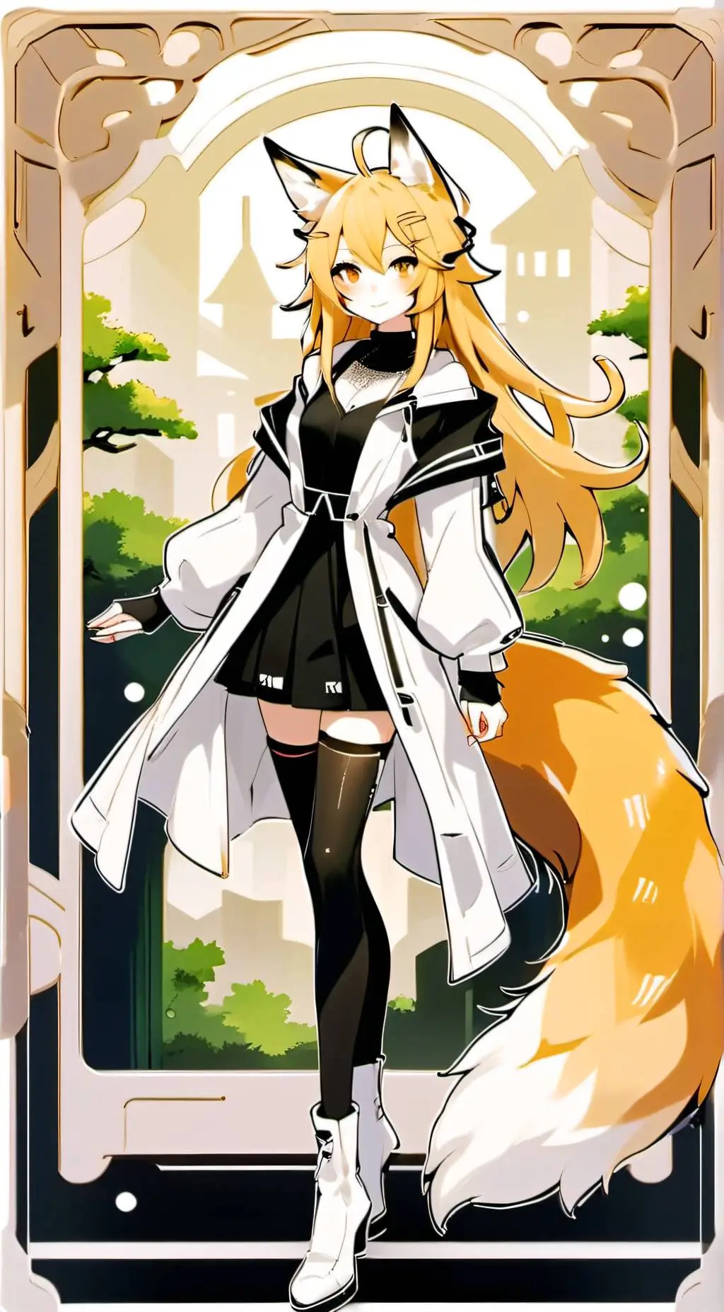 ai character: fox girl (Lily) background