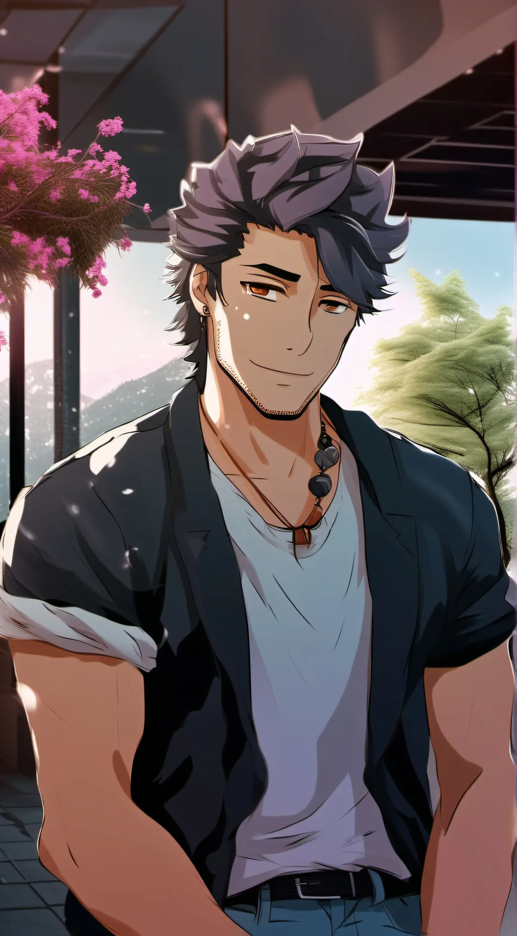 ai character: Pierce background