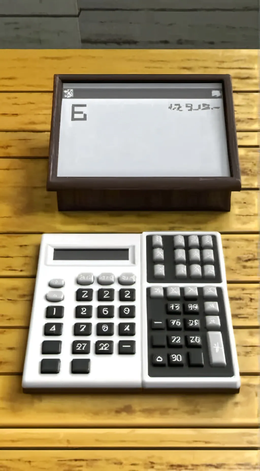 ai character: Weird calculator background