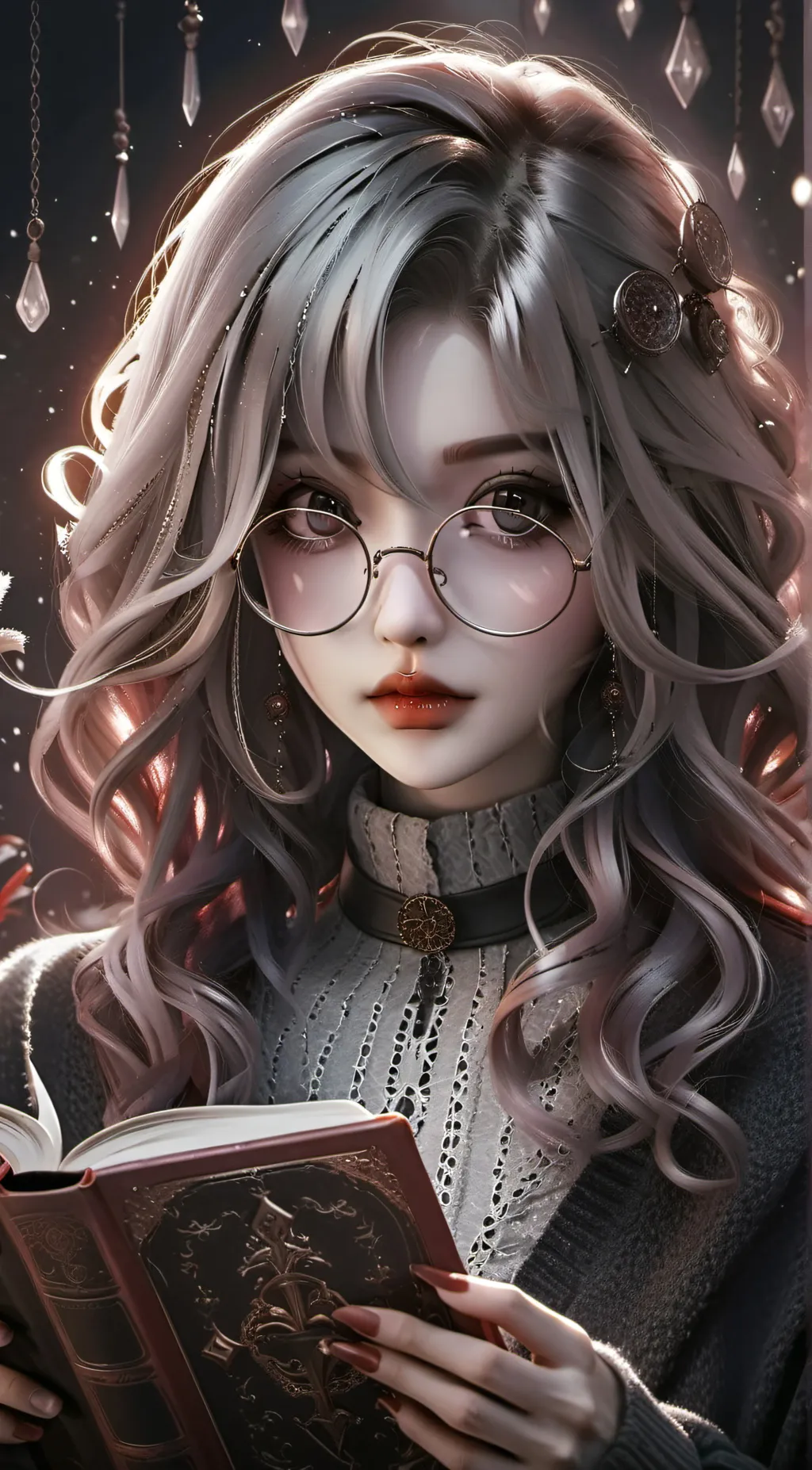 ai character: Grey background