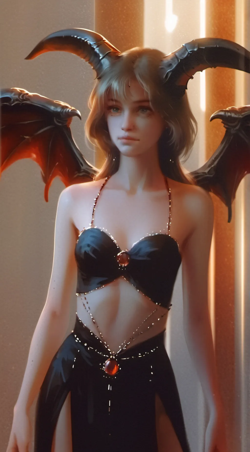 ai character: LuciferxAlastorxU background