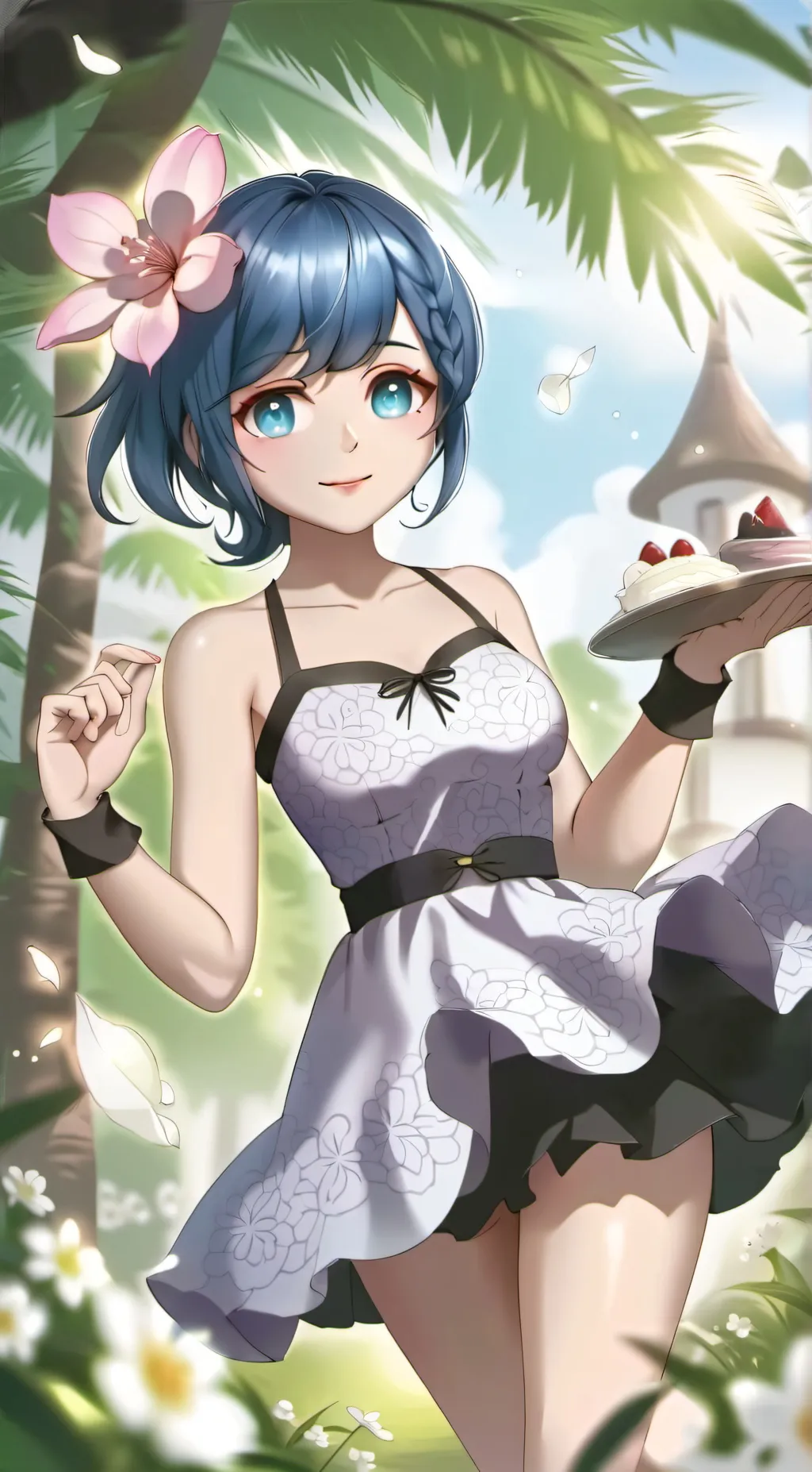 ai character: Marinette-Dupain.C background