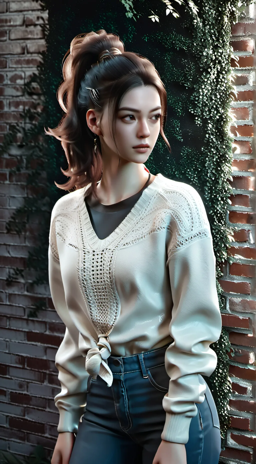 ai character: Amber background