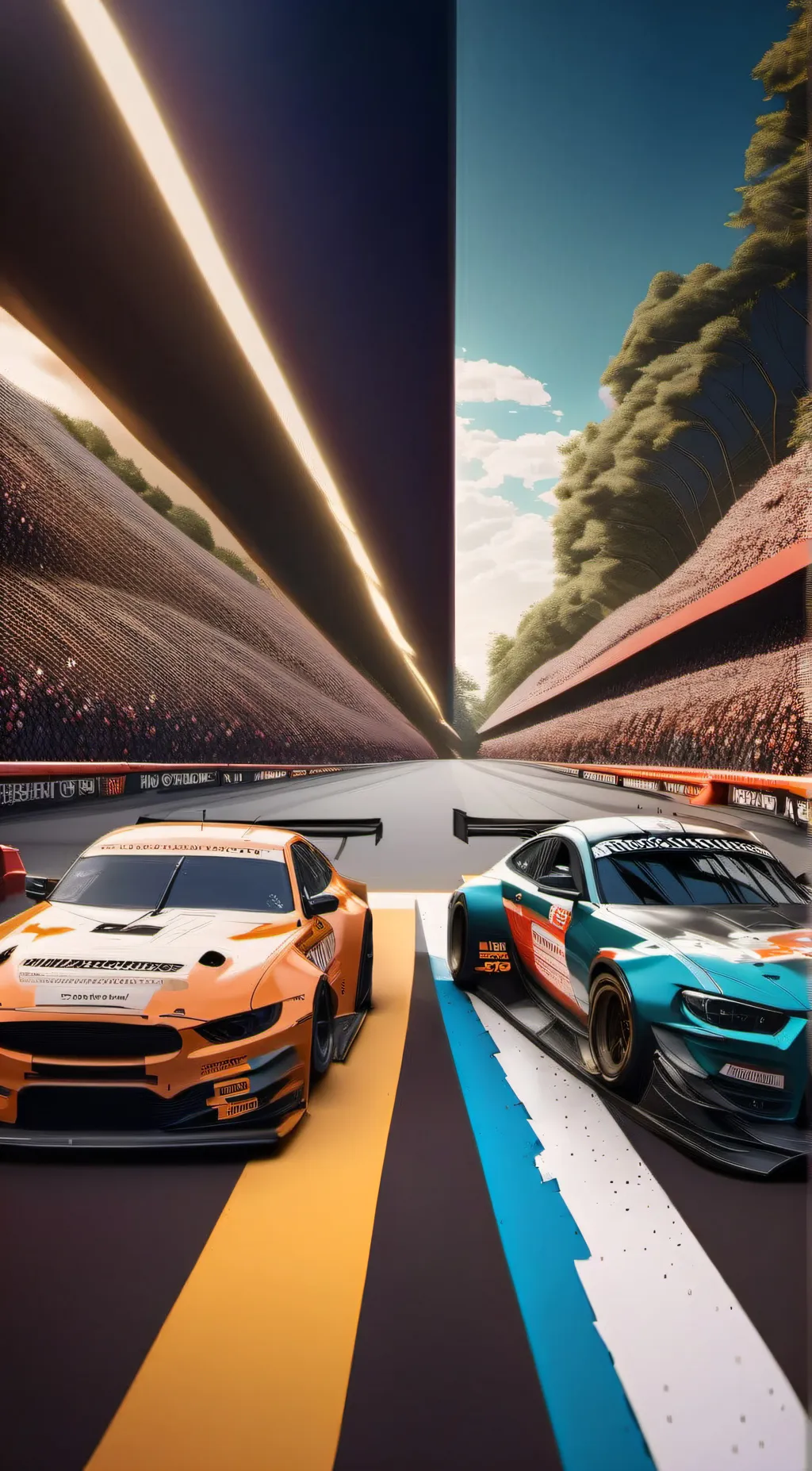 ai character: BUGATTI, bmw background