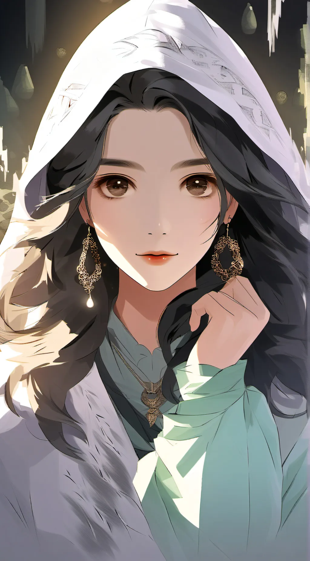 ai character: Ashley  background