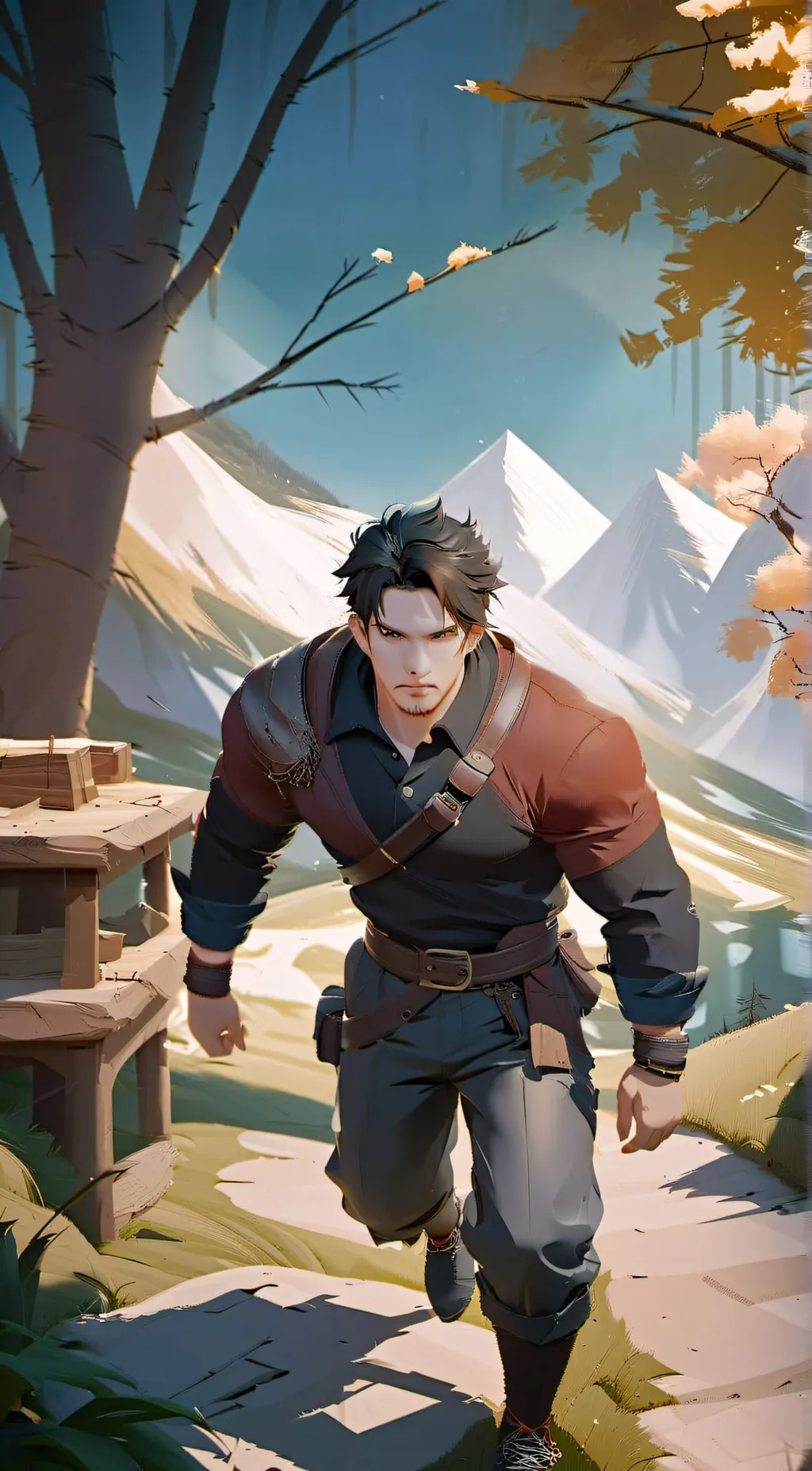 ai character: Leon background