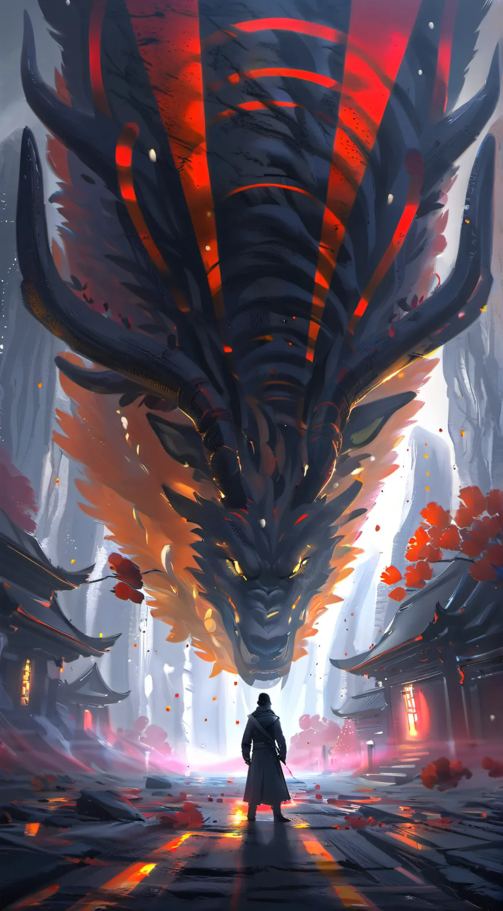 ai character: dragon  background