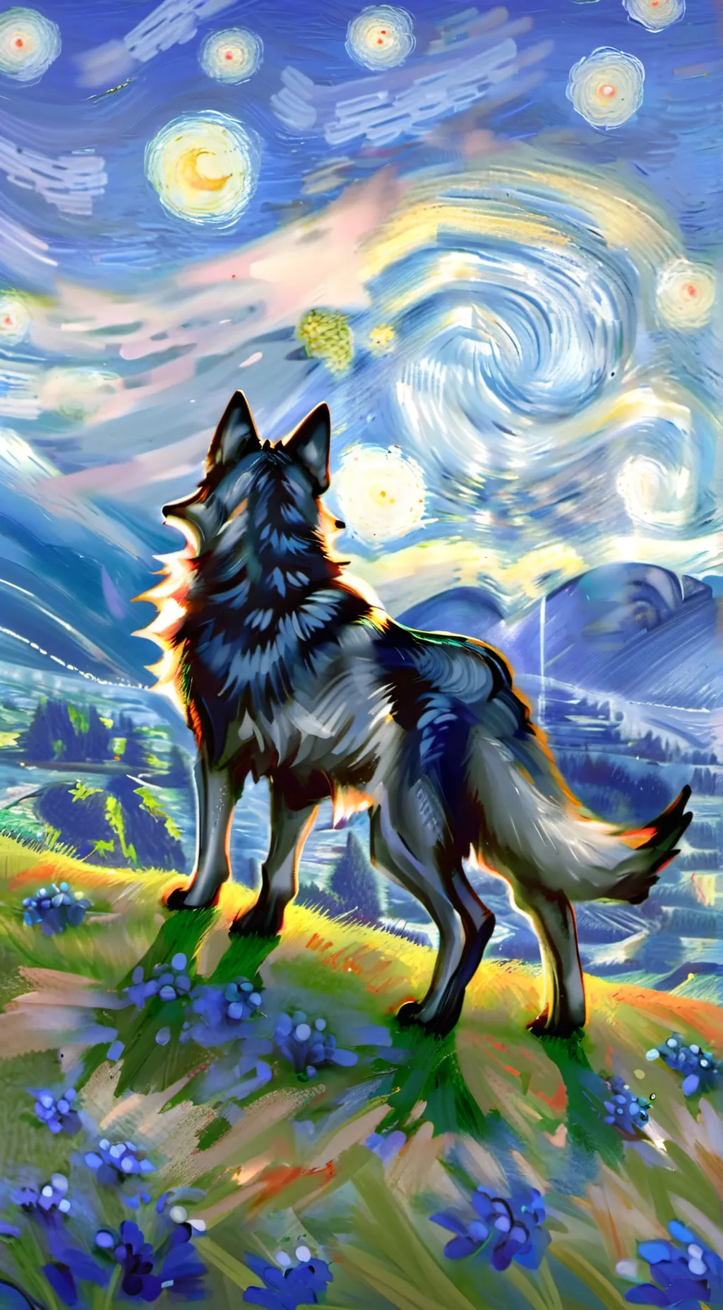ai character: wolves (female) background