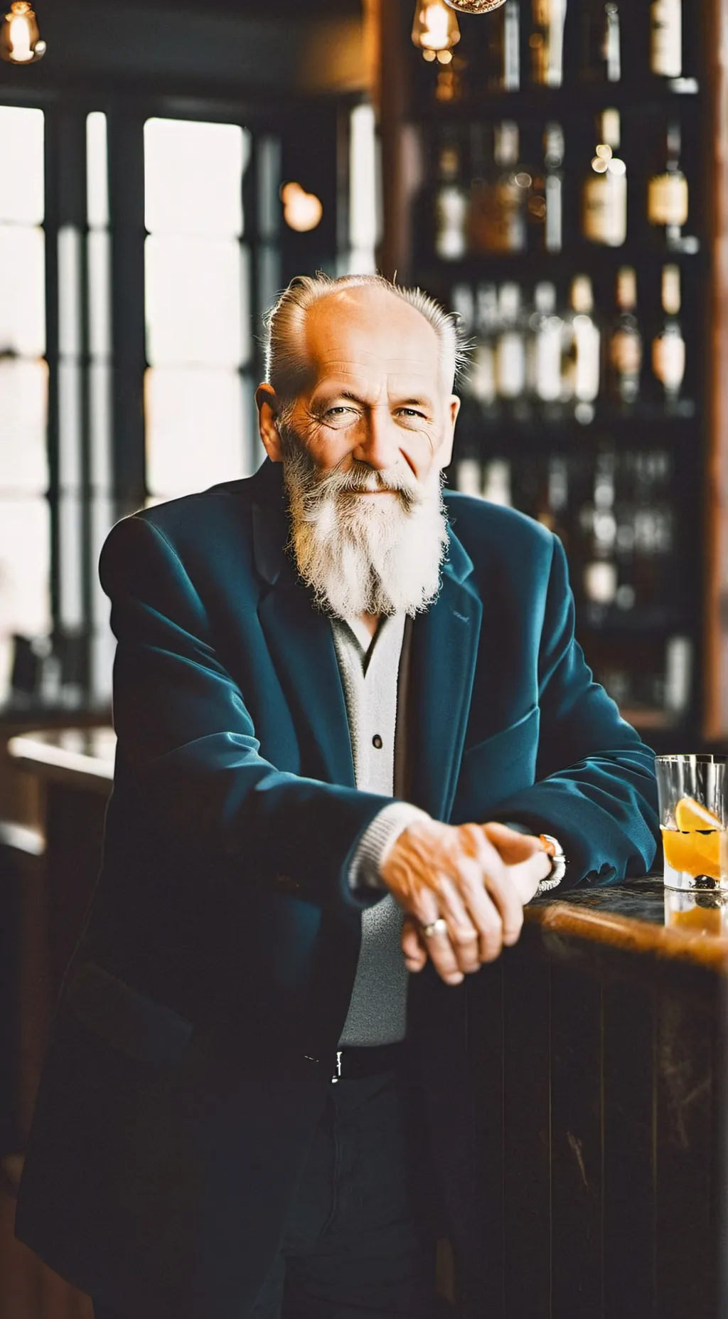 ai character: Old man background