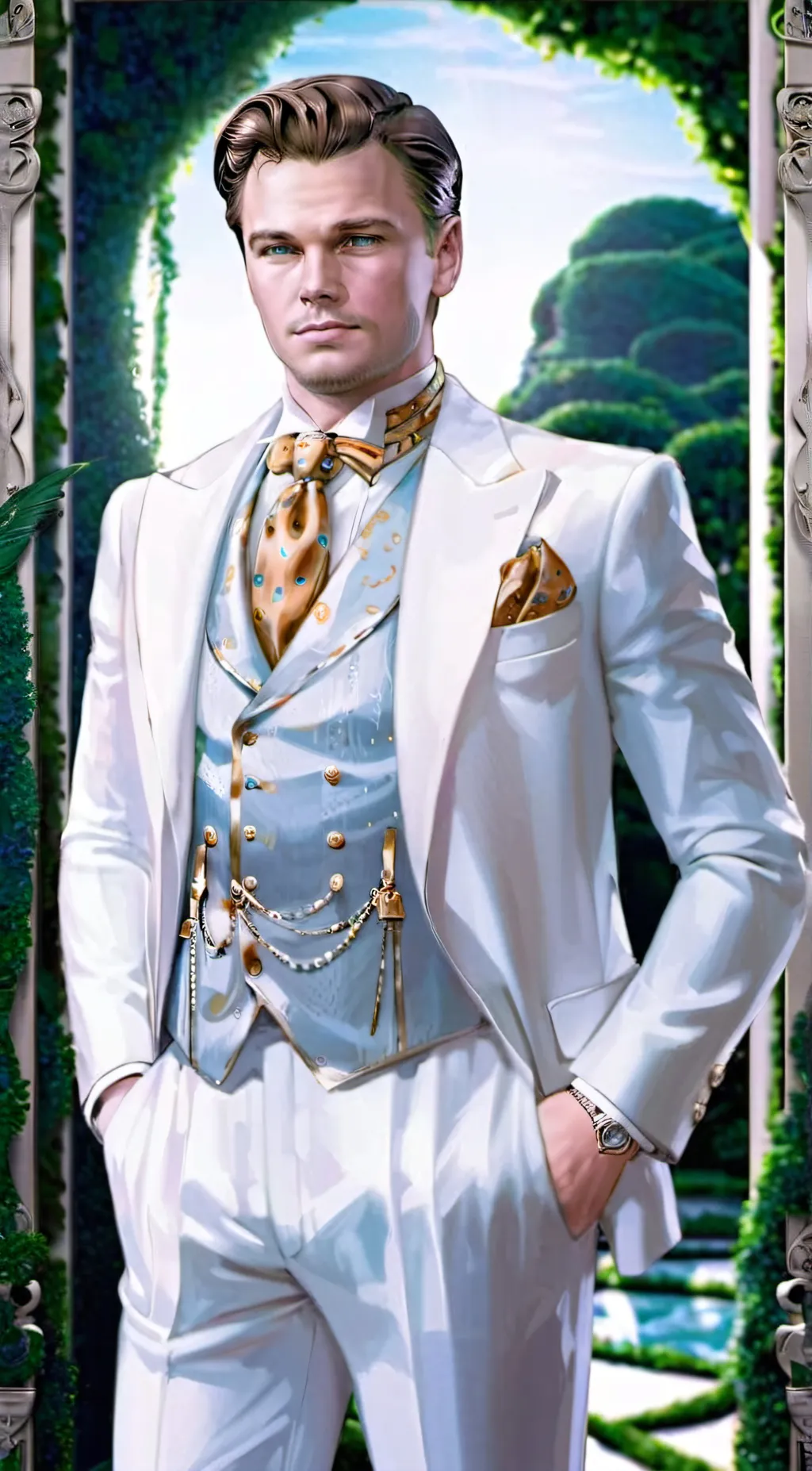 ai character: Jay Gatsby  background
