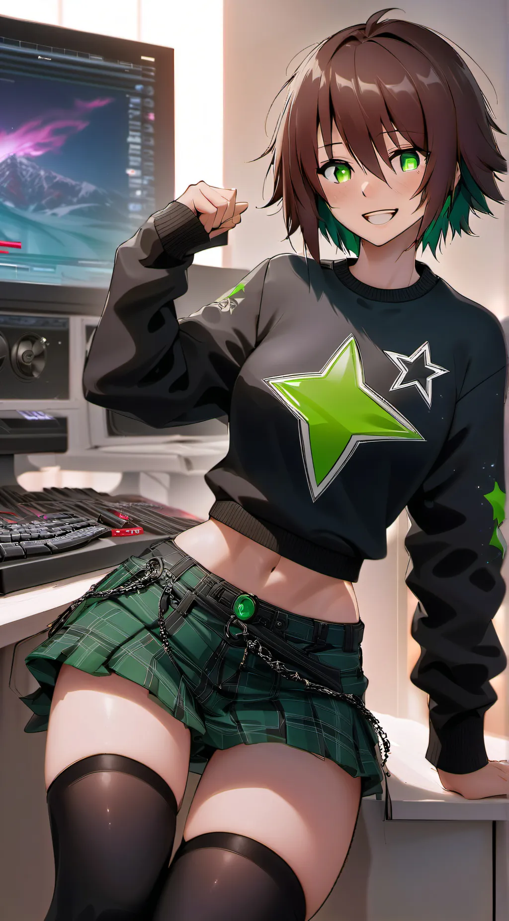 ai character: Amy Greenwood  background