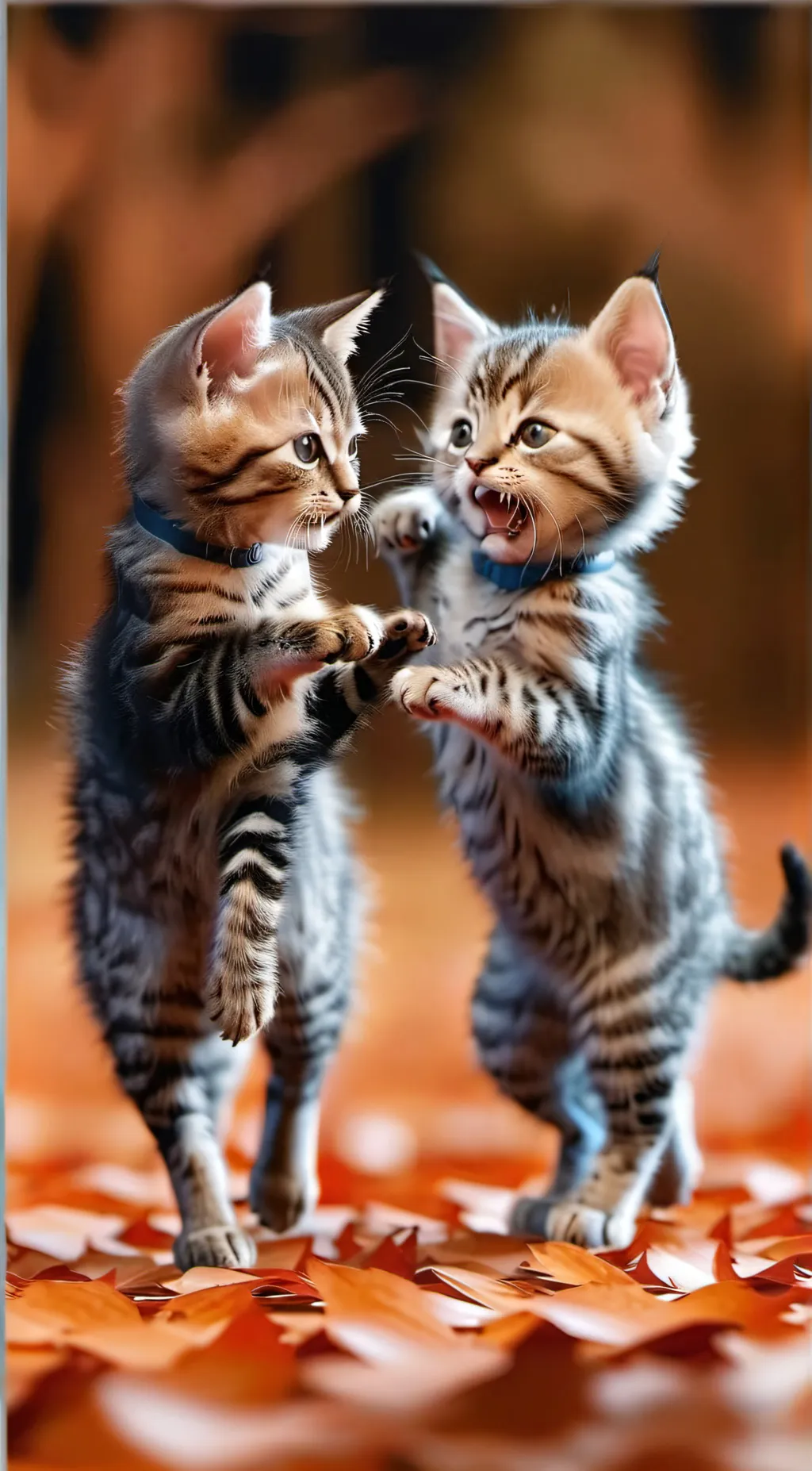 ai character: Fighting kittens background