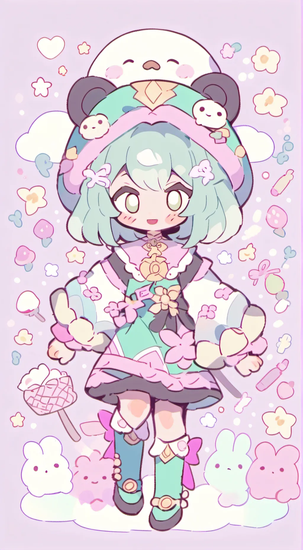 ai character: cute anime girl background