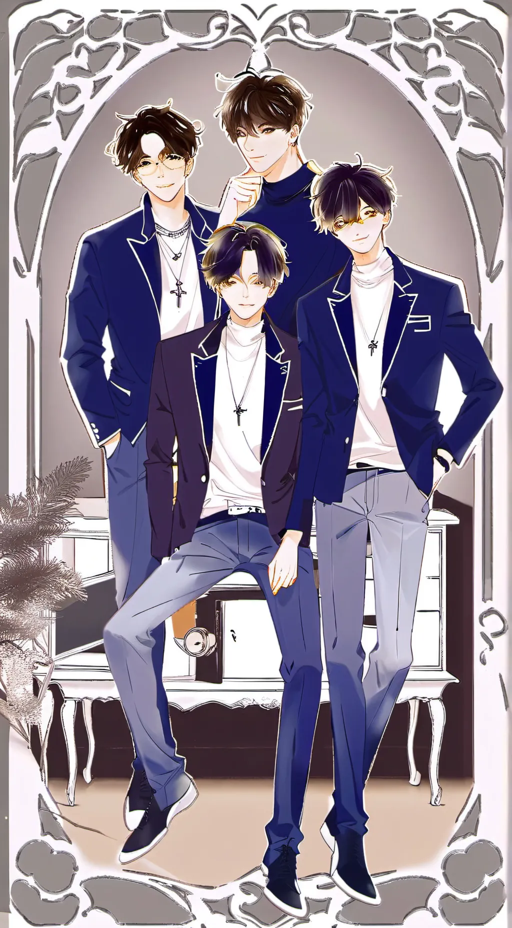 ai character: 4 gays guys background