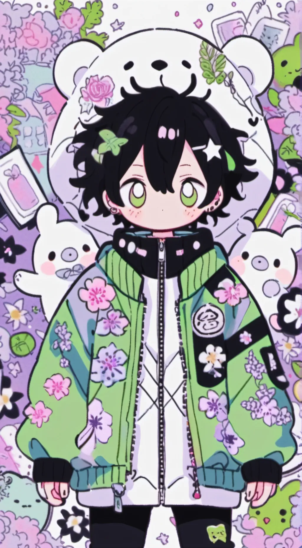 ai character: katsuki backugo background