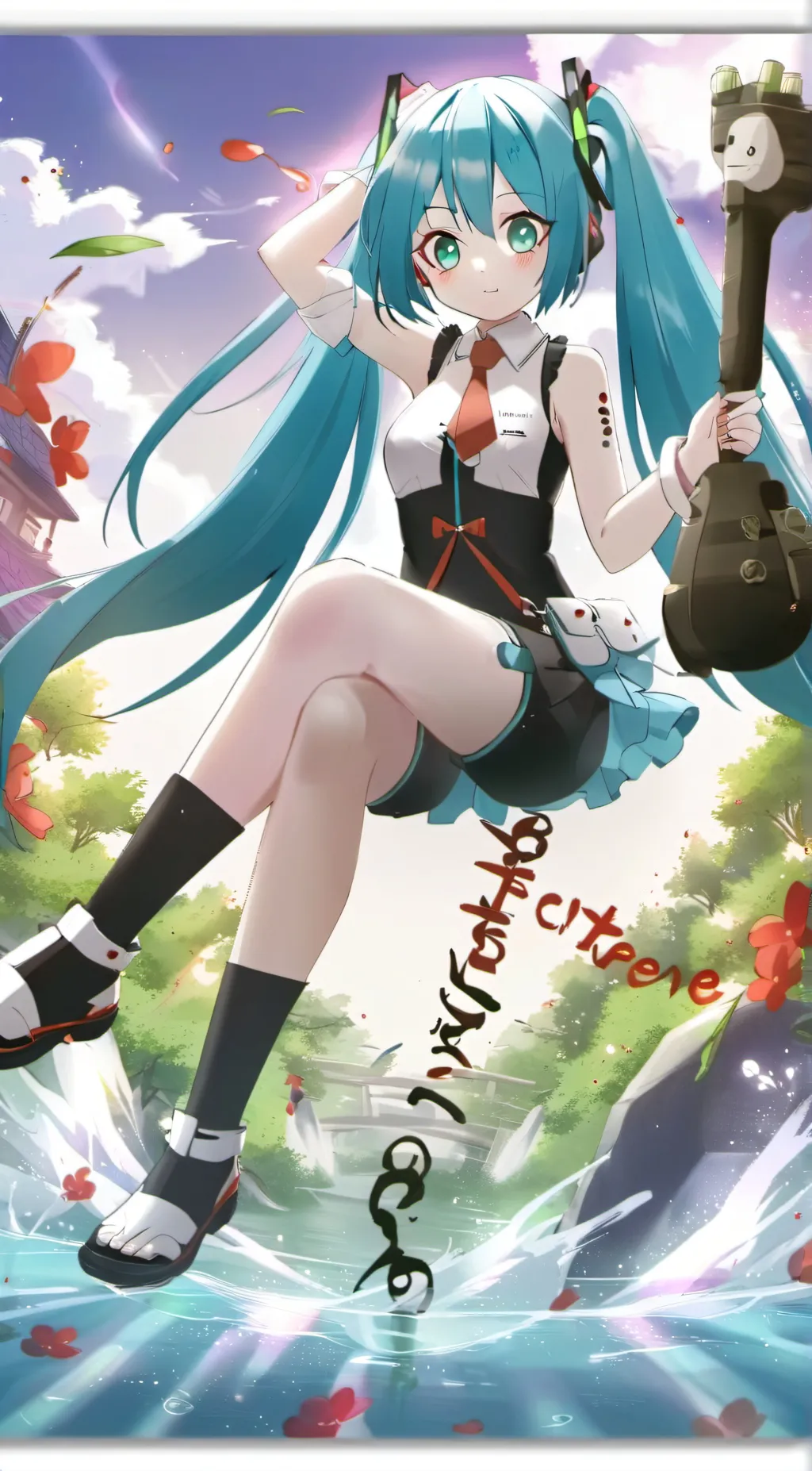 ai character: Miku background