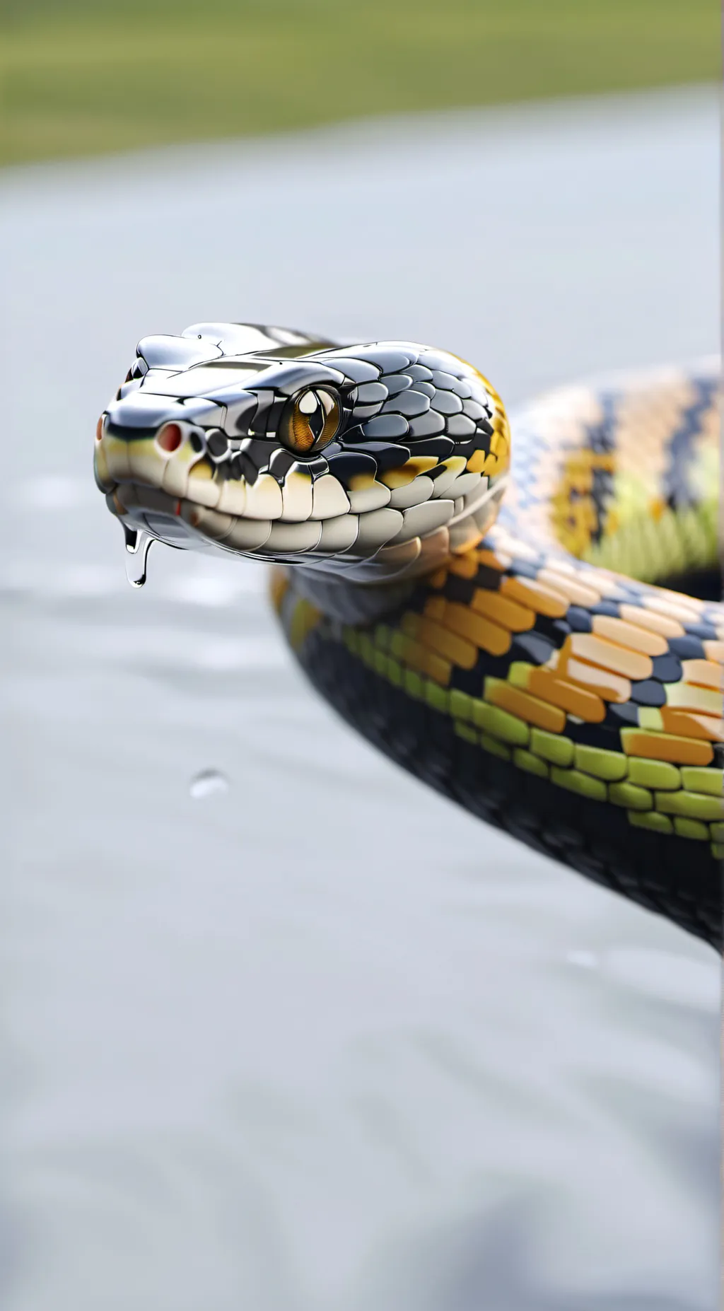 ai character: a snake background