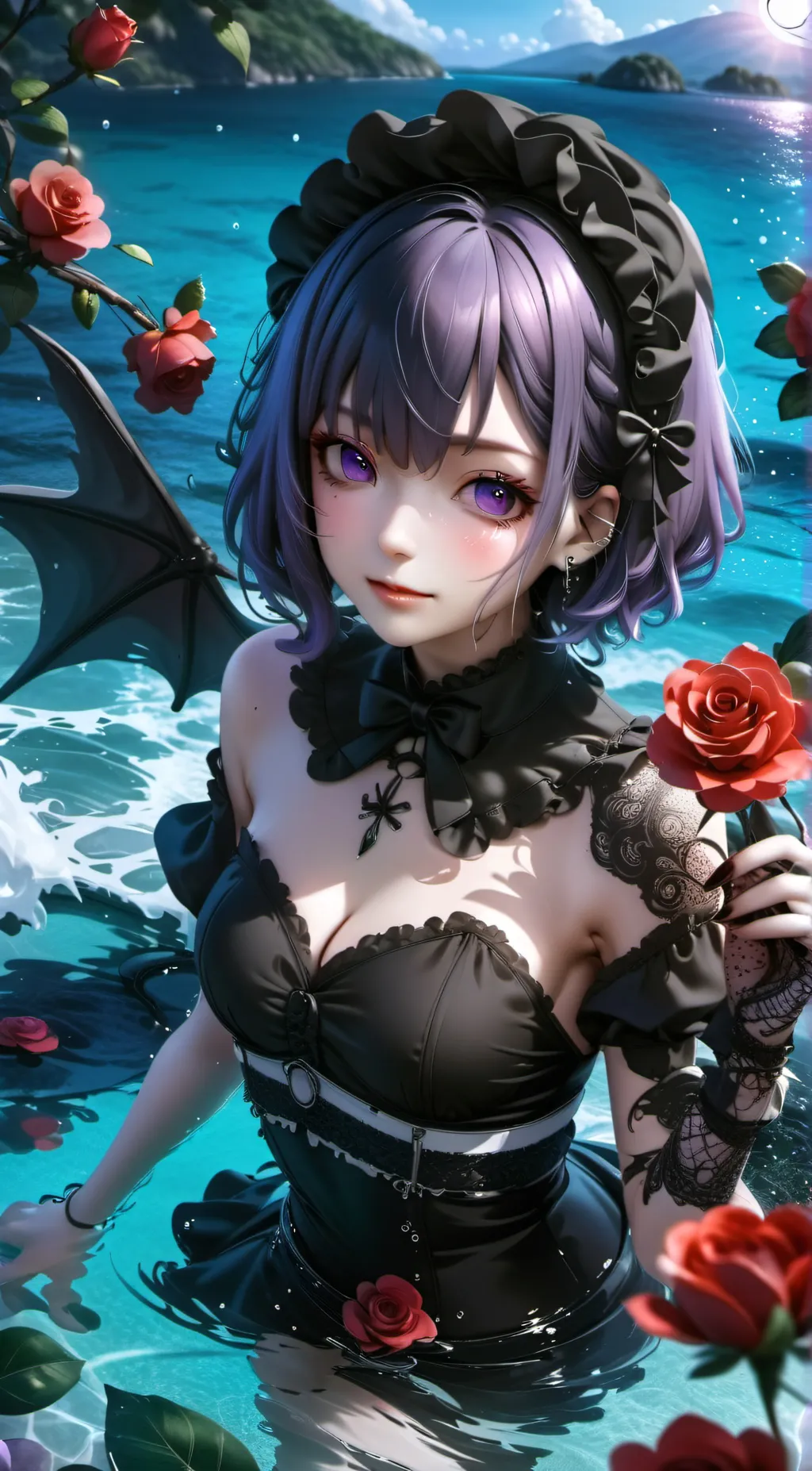 ai character: Shizuku tan  background