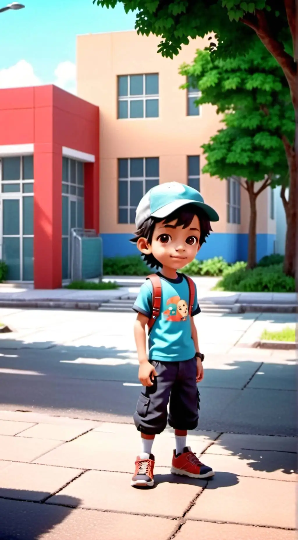 ai character: kindergarten fight background