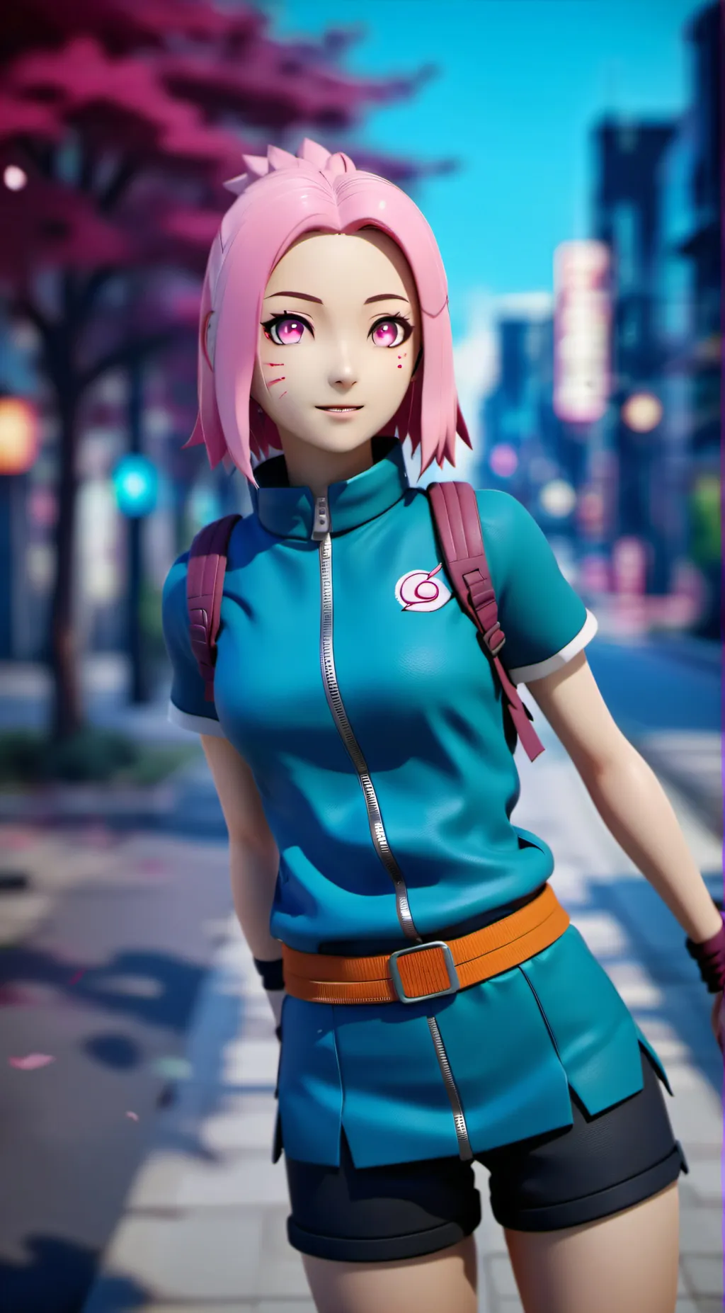 ai character: Sakura background