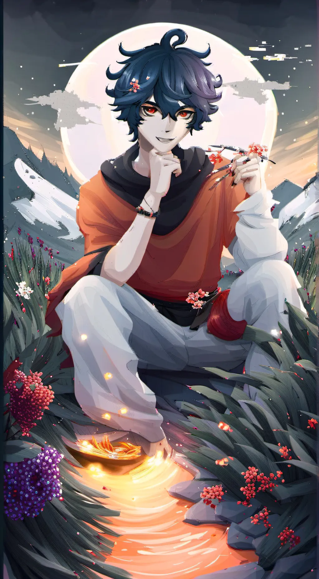 ai character: Moony  background