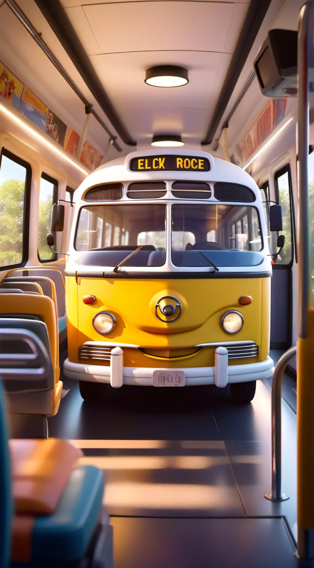 ai character: Android roadtrip background