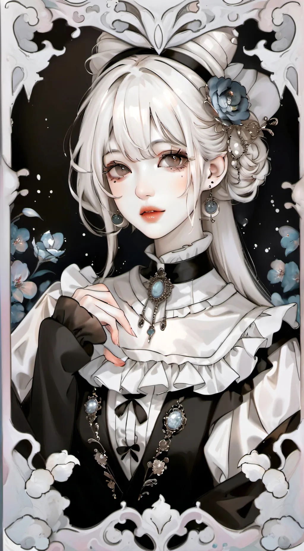 ai character: • RIVER • <3 background