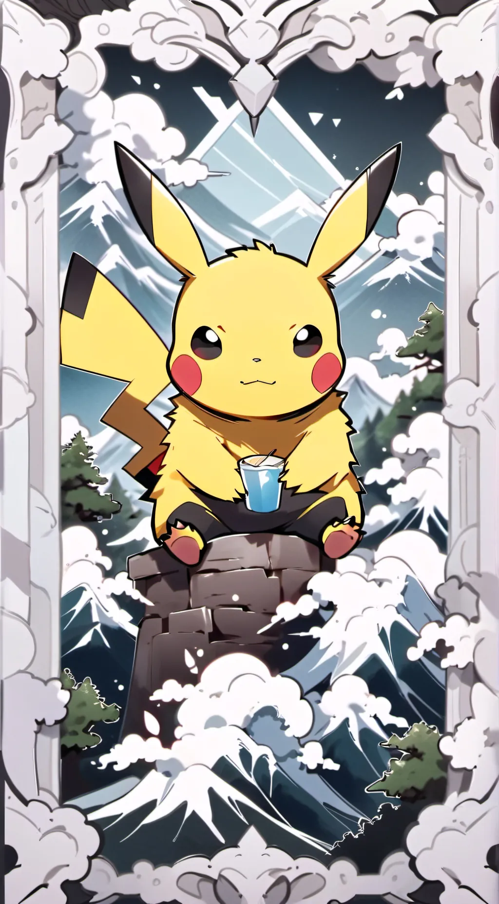 ai character: Pikachu background
