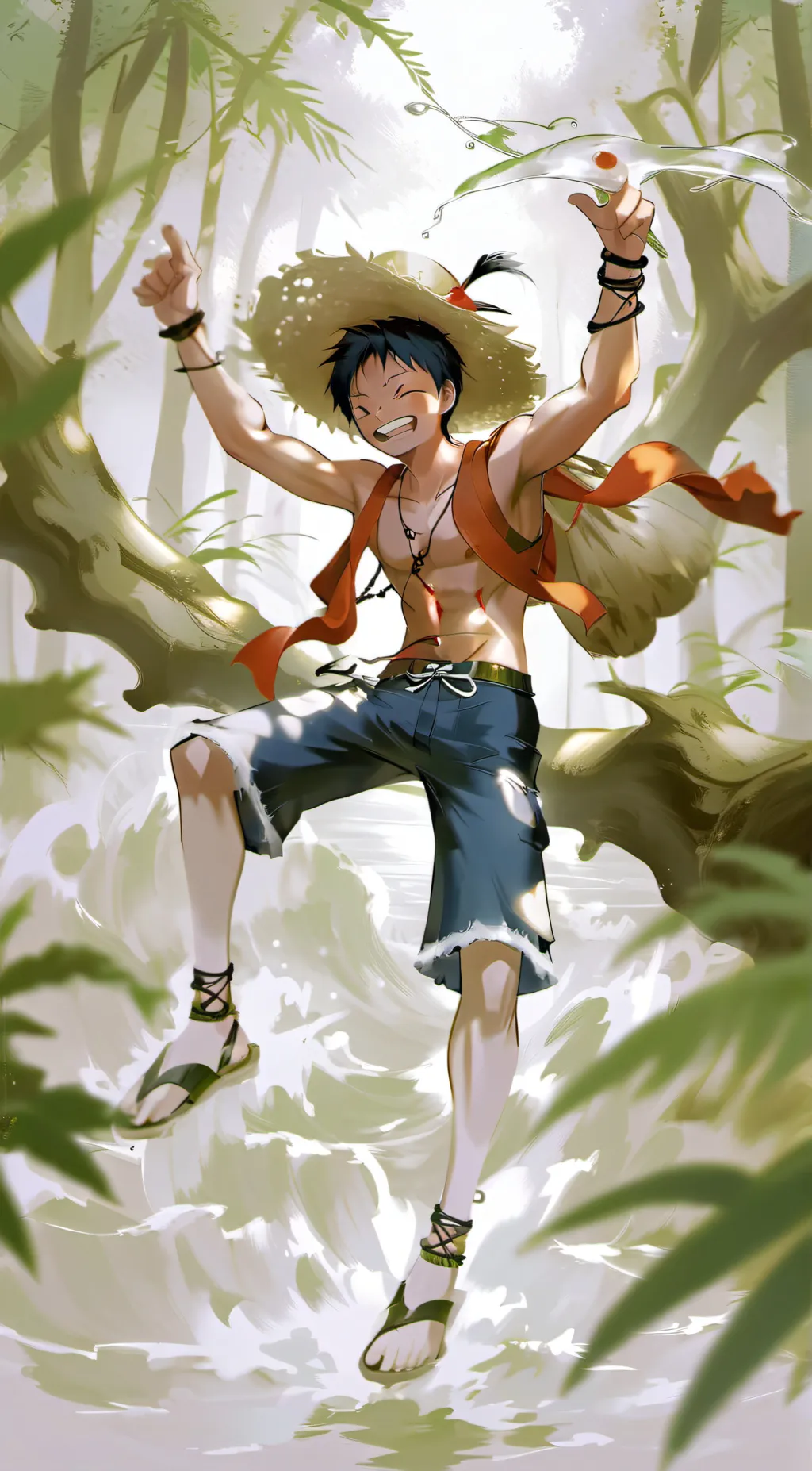 ai character: luffy background