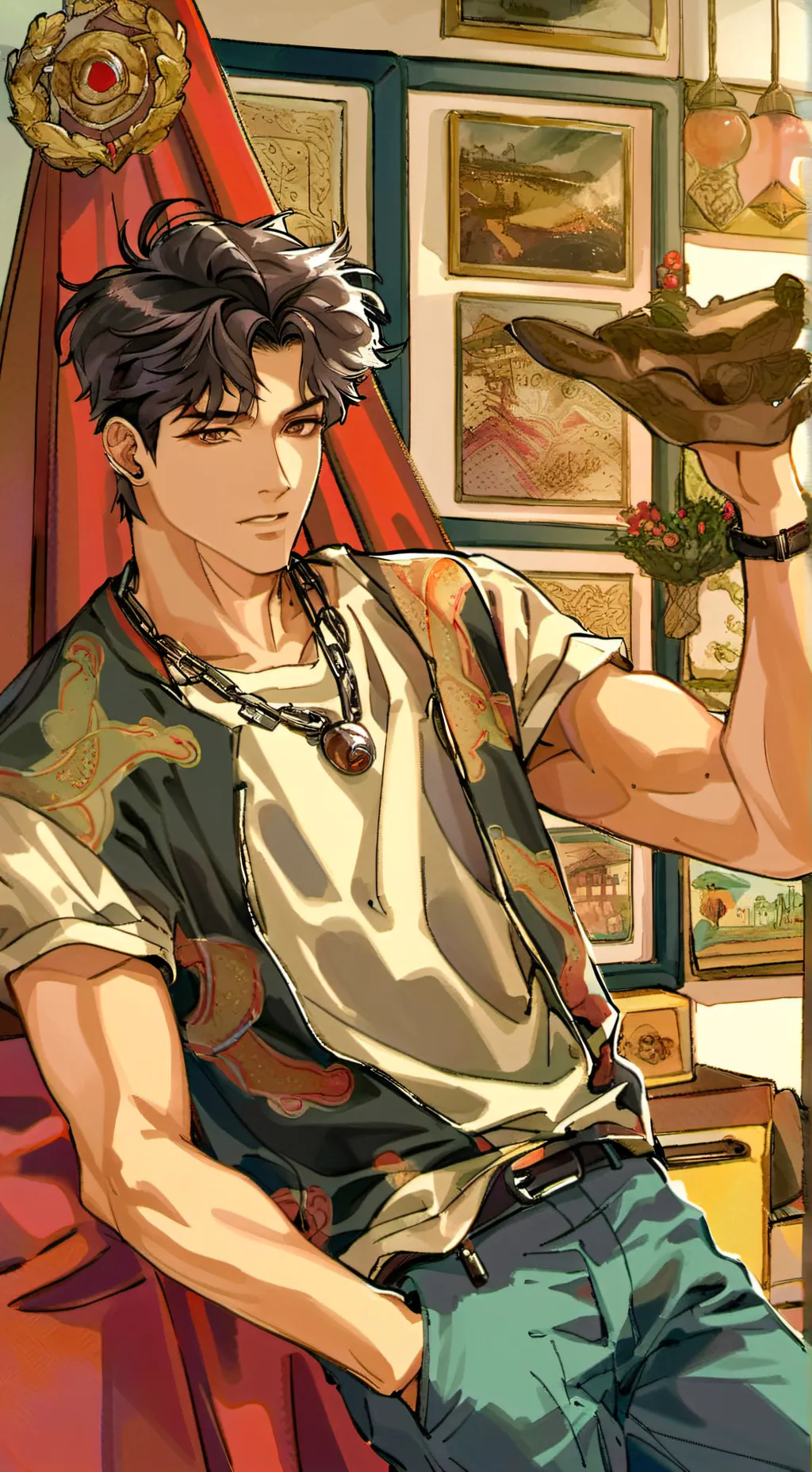 ai character: Kenzo  background