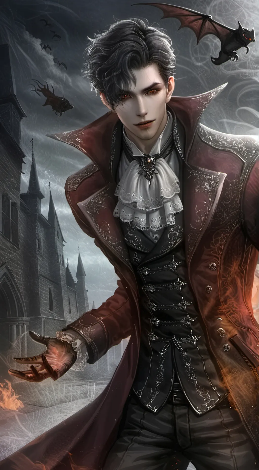 ai character: ash (vampire king) background