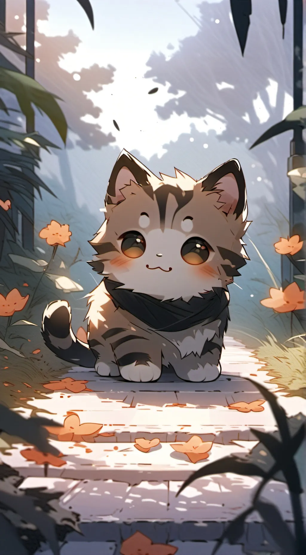 ai character: emoji cat background