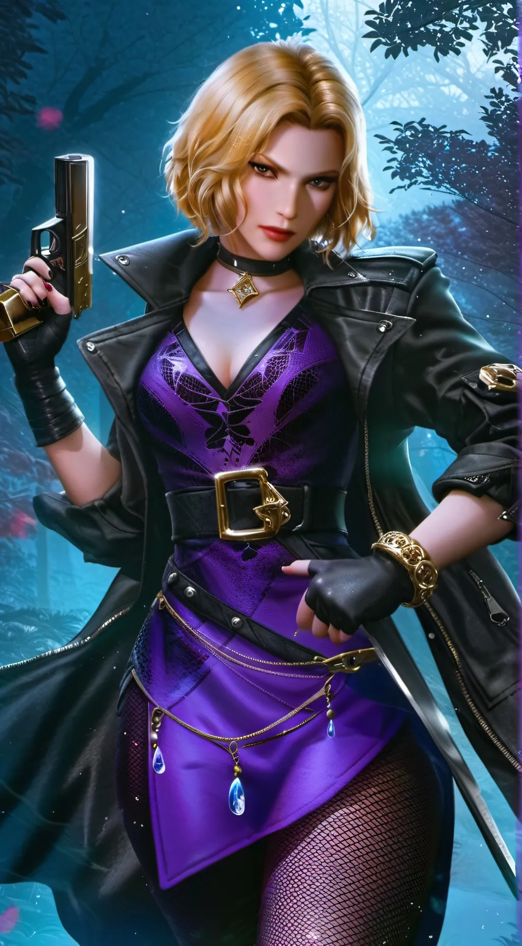 ai character: Nina Williams  background