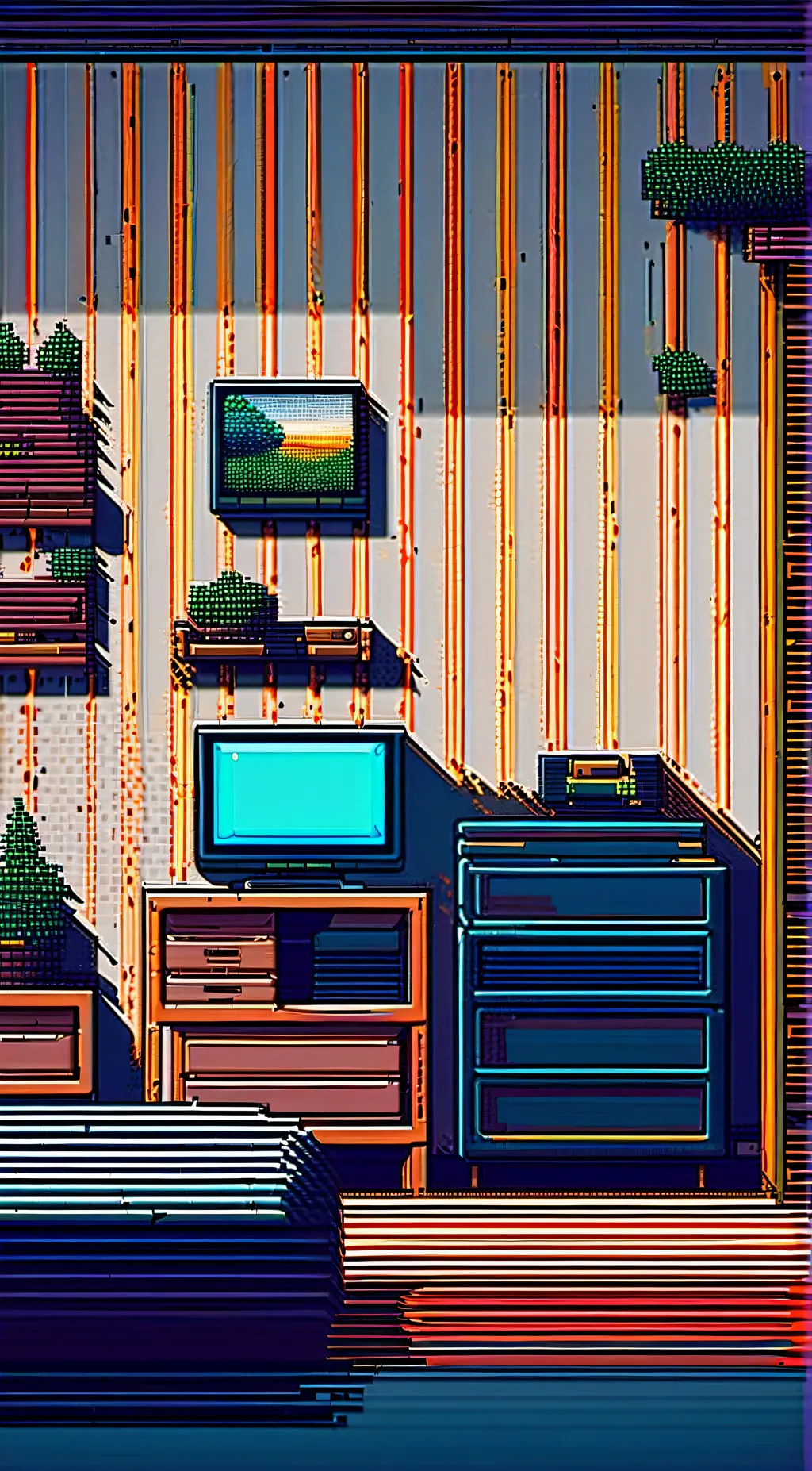 ai character: ・𝚙𝚒𝚡𝚎𝚕・ background