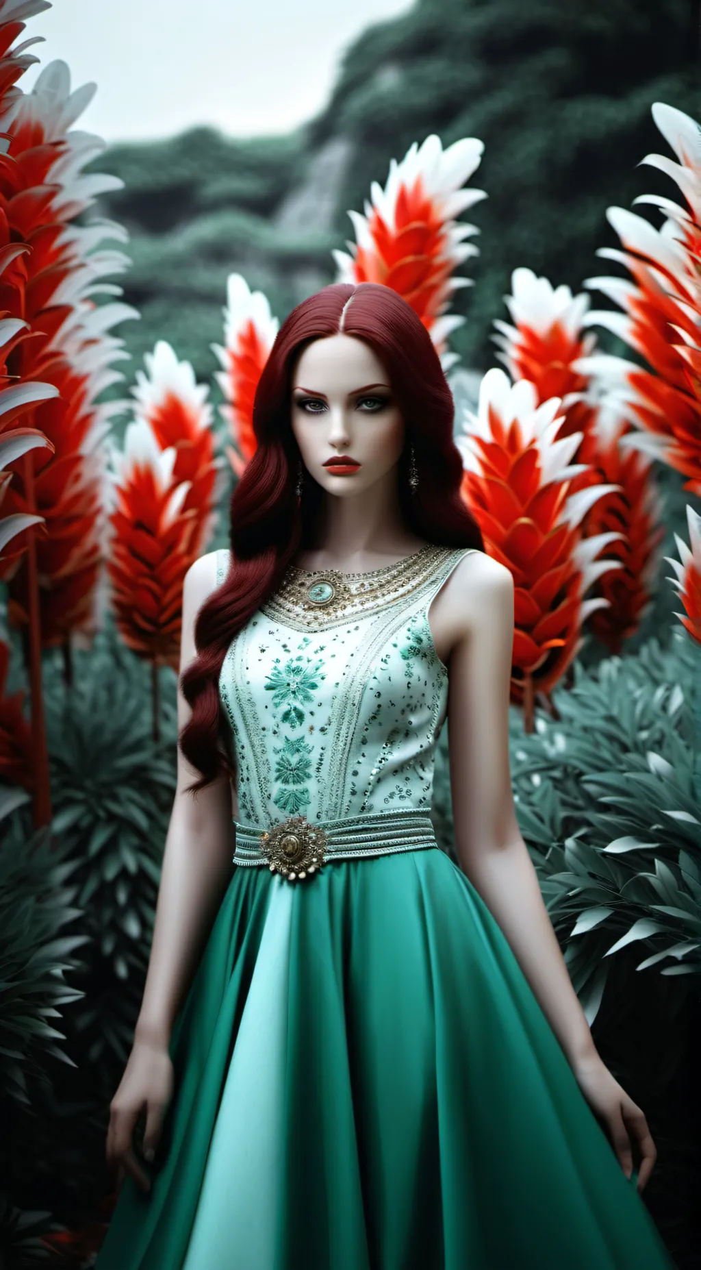 ai character: Satin background